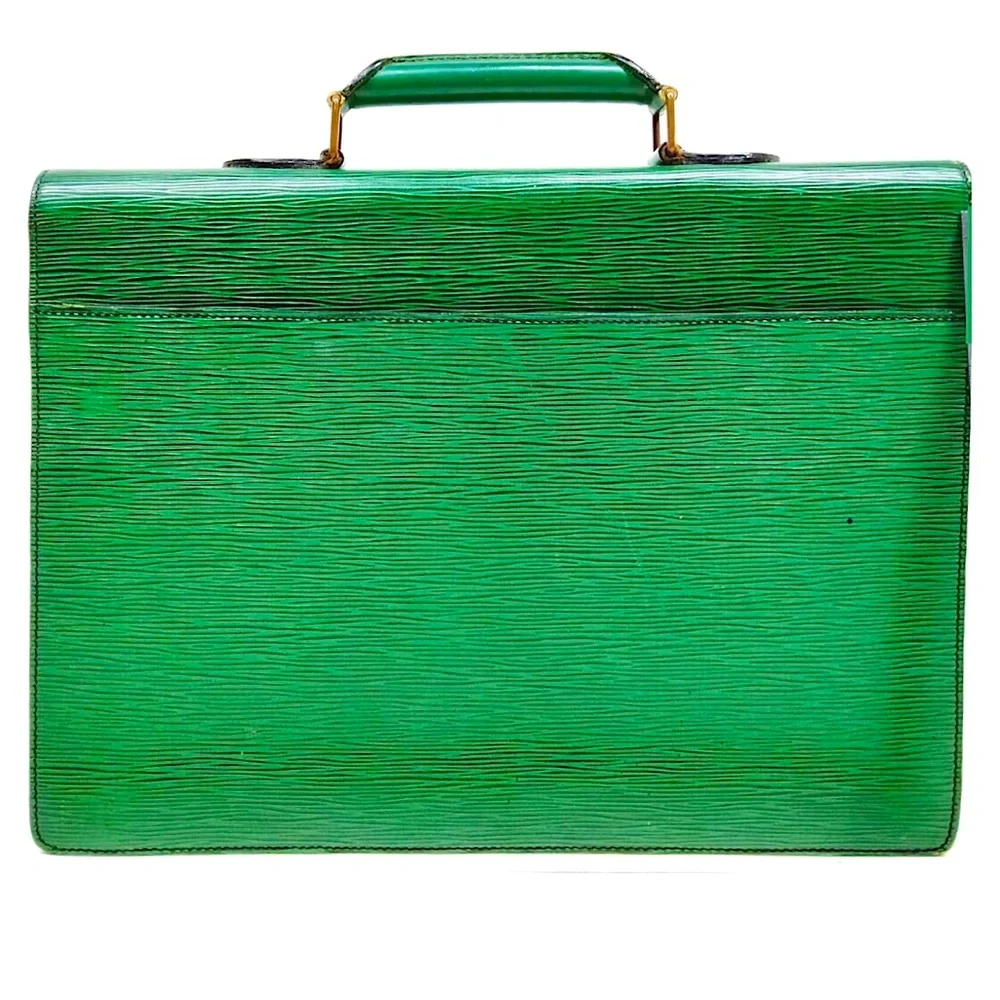 MLOUIS VUITTON Borneo Green Epi Leather Ambassador Business Briefcase Laptop Bag - Picture 15 of 16